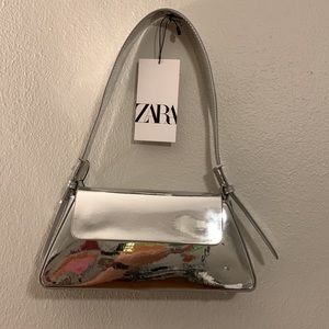 Zara Silver Shoulder Bag